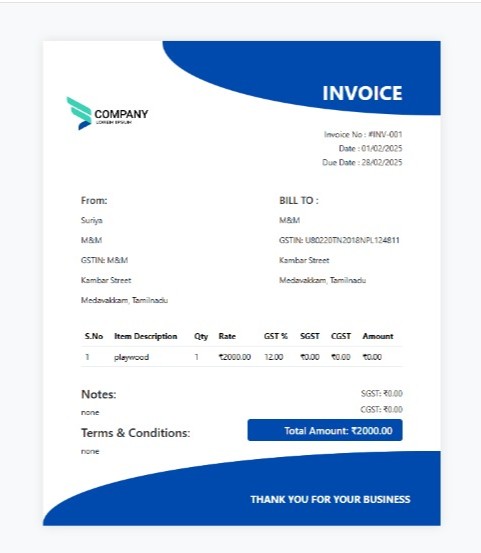 Invoice Dashboard